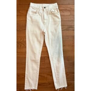Imogene + Willie Elizabeth Stone White Jean (Raw Hem Ankle) size 25